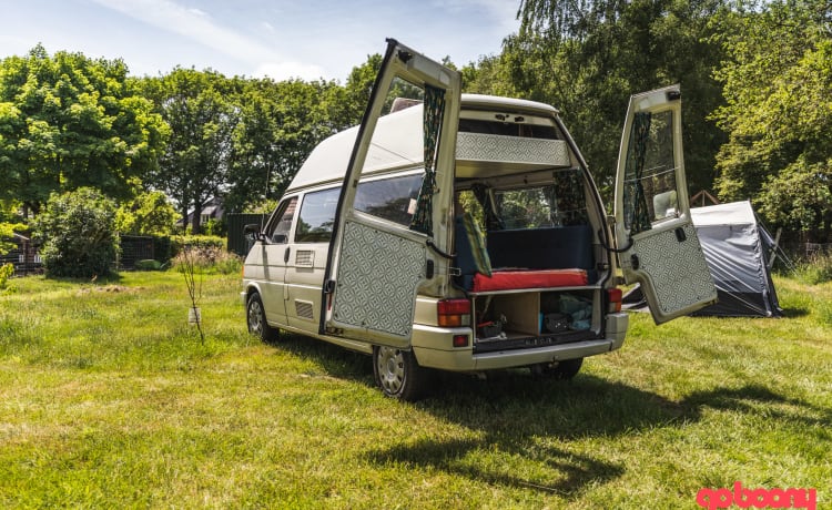 Sneeuwwitje – Affascinante camper per autobus Volkswagen adatto ai cani