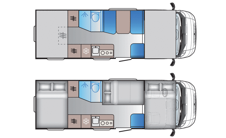 6p recente familie camper uit 2021 - Sun Living alcove