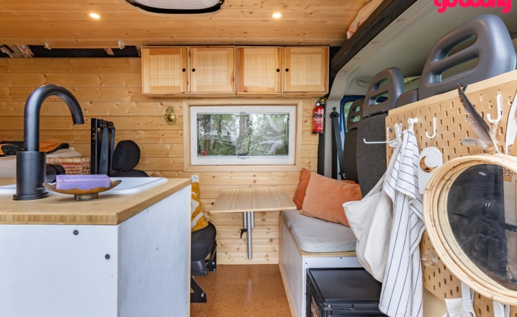 Ollie – Comfortable, attractive 2 person bus camper