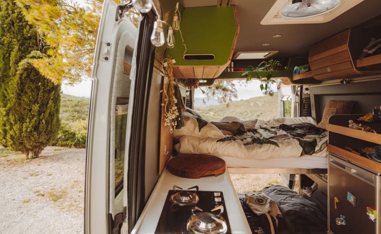 - voor de actieve vakantiegangers – Camping-car modulable pour 2 personnes