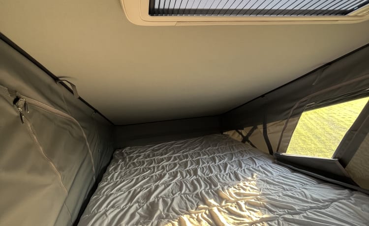 Ziggy – ZIGGY- Gloednieuwe automatische Elddis GTV80 camper voor zelfverhuur