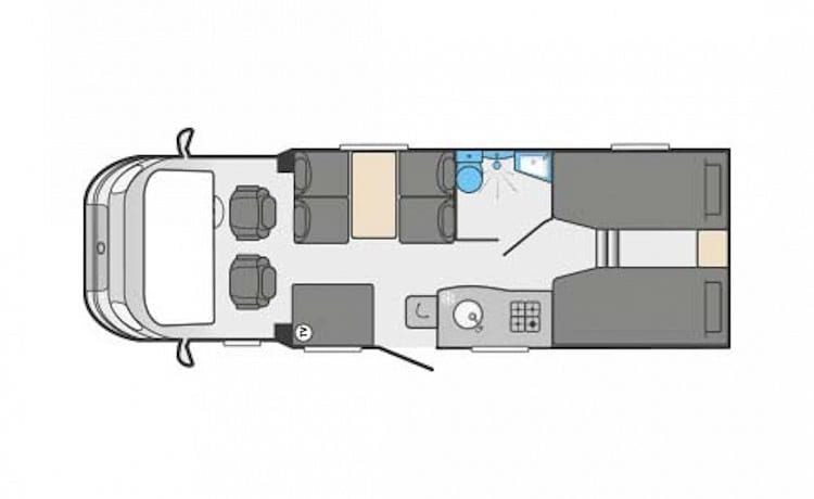 2-5 berth Swift – 5-persoons Fiat alkoof uit 2021