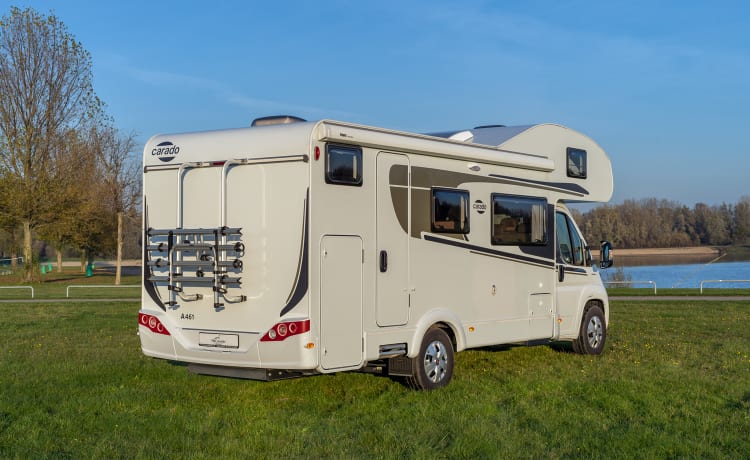 Carado  – Lovely new family camper, plenty of storage space, sleeping space and parking air conditioning