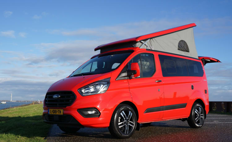 Ford Nugget uit 2021 – Viaggio in rosso