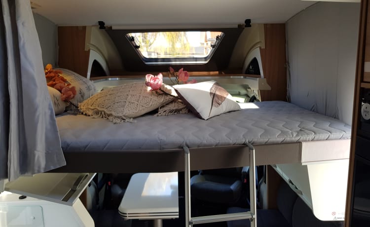 Adriaantje – Camping-car LUXE avec QUEENSBED 4 pers