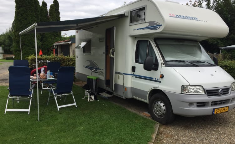 Neat spacious Adria Family camper