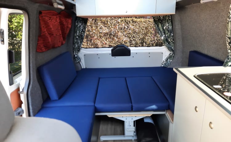 Bus camper compatto con sedile tondo Volkswagen VW T5 TDI