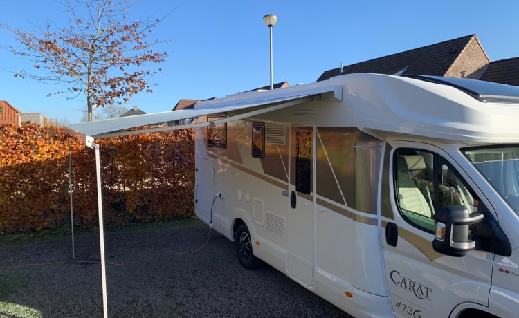 001 – Luxueuze nieuwe mobilhome te huur - 4 slaapplaatsen - Rijbewijs B