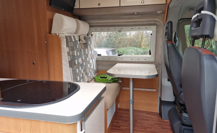 Max – 2/3 berth Fiat Ducato 2010 self contained with H&C water, shower and WC