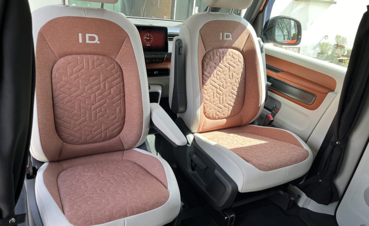 E-Camper – 2-4p VW ID.Buzz (Orange, 2023) elektrisch