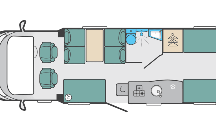 2020 Swift Edge , 6 berth, drive on car licence , fully equipped.