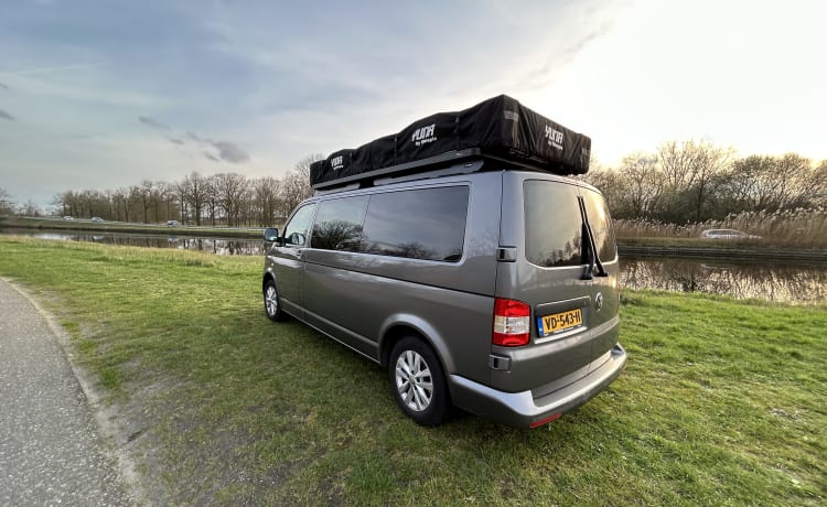 Rooftop party Van  – Happy 4 person Volkswagen party Van. 