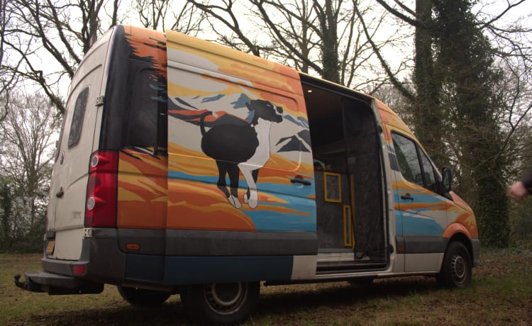 2/3p Volkswagen bus from 2009 with solar panels