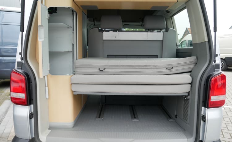 VW T5 California, 4 persoons slaapplek, 4 zitplaatsen, met luifel