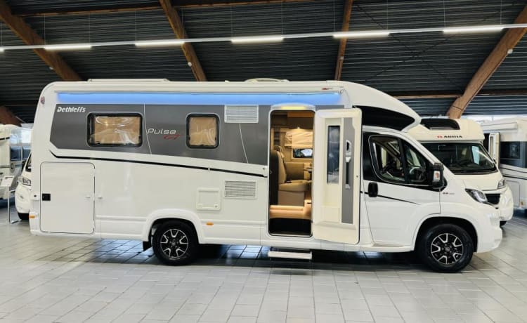 4p luxe Dethleffs met AIRCO en trekhaak uit 2019