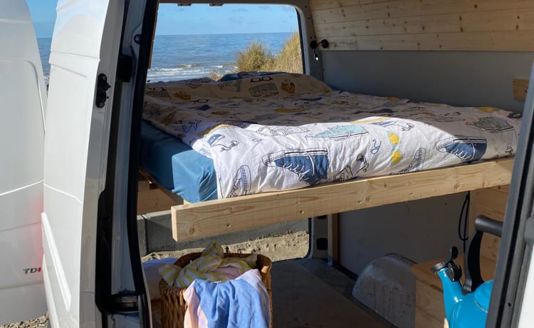 Cochonnette – Stealth & basic camperbus met XL bed