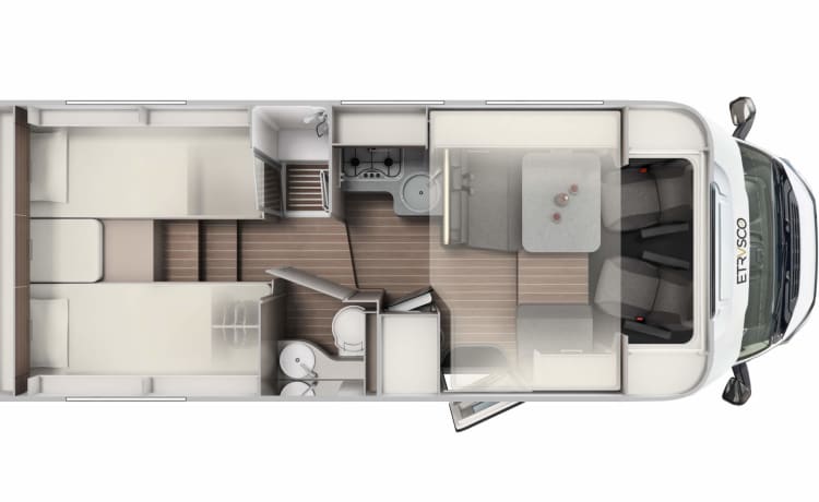 Etrusco (hymer) T 7400 SB 4 persoonscamper