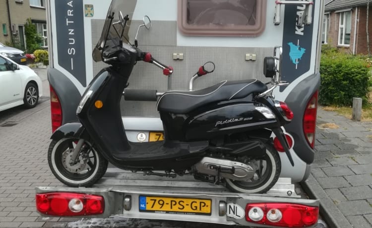 nooitverwacht – bellissimo 6,05 m con forno a pannelli solari 2.8 jtd e porta scooter