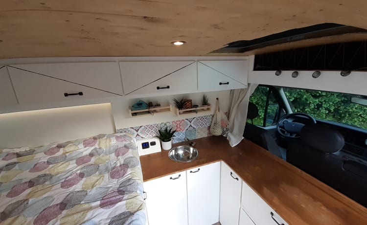 Odette – Cosy Renault Master met nodige voorzieningen 