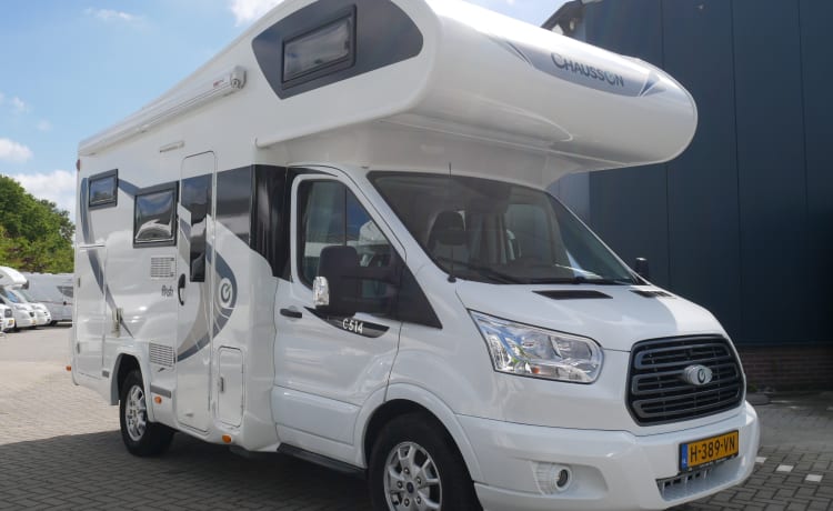 Chausson C514-2, sleeps 4, seats 4.