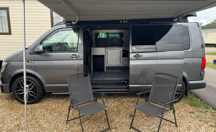 Birt  – 4 berth Volkswagen T6 Lwb campervan pop top from 2017