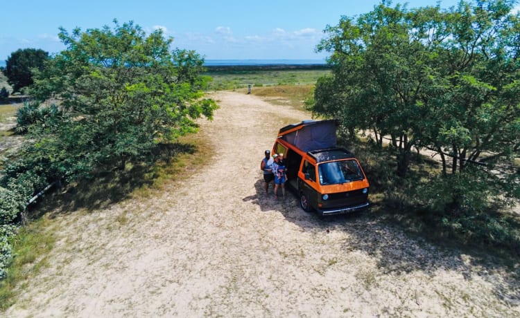 Shultz – Combi VW T25 T3 5 Pers Ingerichte Van - Oléron Island - Luchtgekoeld