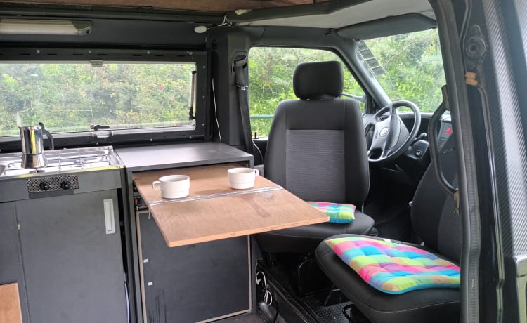 4p Volkswagen campervan met hefdaktent