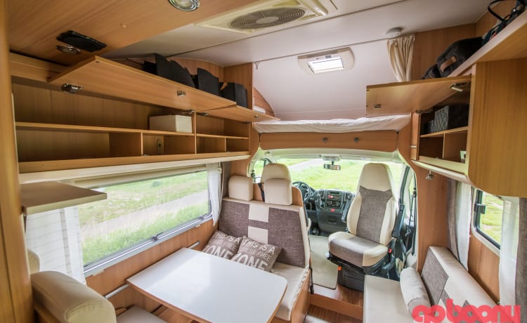 Fully furnished alcove motorhome