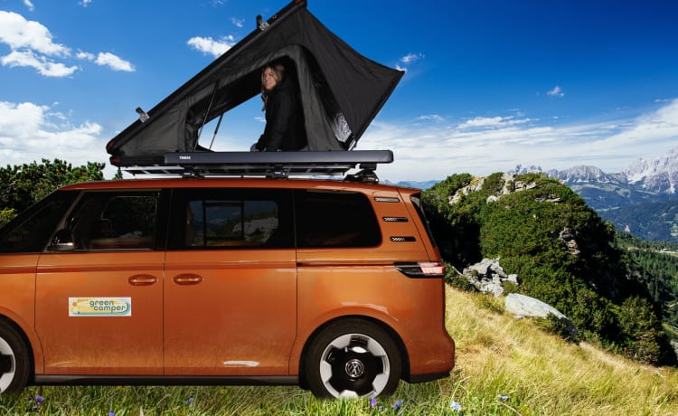 E-Camper – 2-4p VW ID.Buzz (Lime/Wit, 2023) Elektrisch