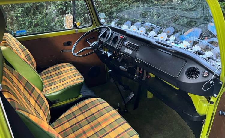 De Groene – Volkswagen T2 uit 1977, perfecte conditie