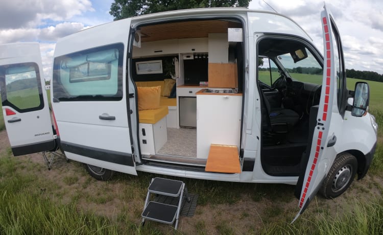 Atmospheric bus camper