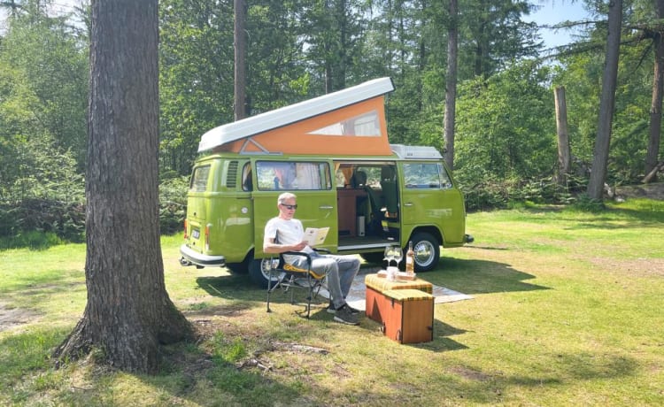 De Groene – Volkswagen T2 uit 1977, perfecte conditie