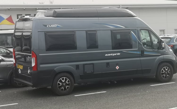 Grey Goose – Grey Goose - 4 couchettes automatique, 6m Fiat Ducato avec pop-top.