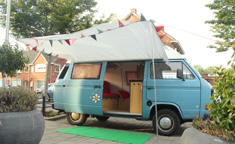 Mr. Blue – Gemütlicher 2-4 Personen Volkswagen T3 von 1986!