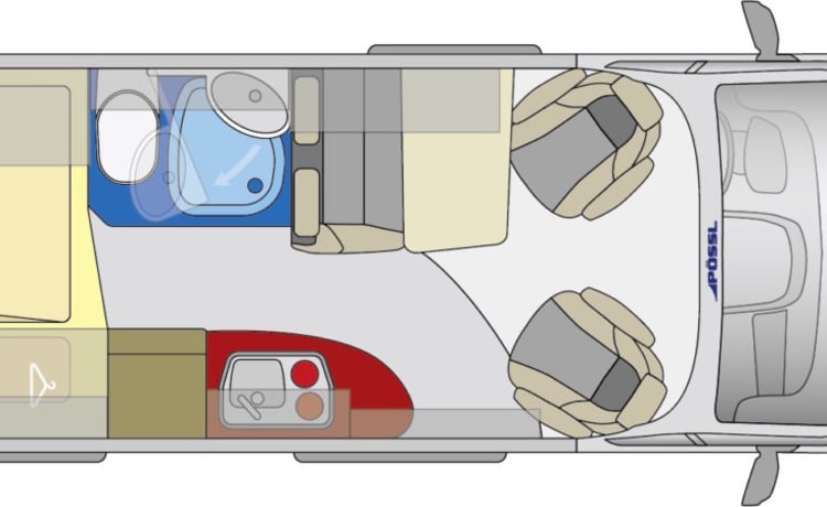 Camper bus fuori rete di lusso del 2018