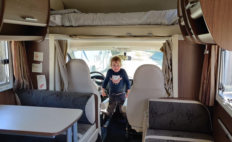 Huisje op wielen – Beautiful, fun and handy family mobile home with 5 places