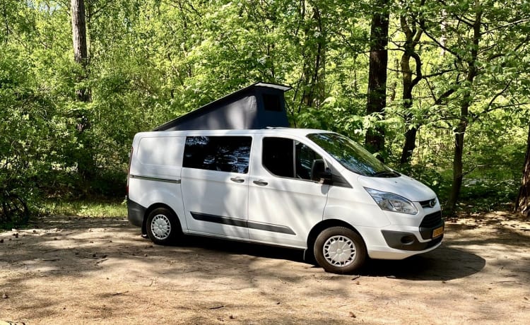 Cosy, compact off-grid Ford camper van