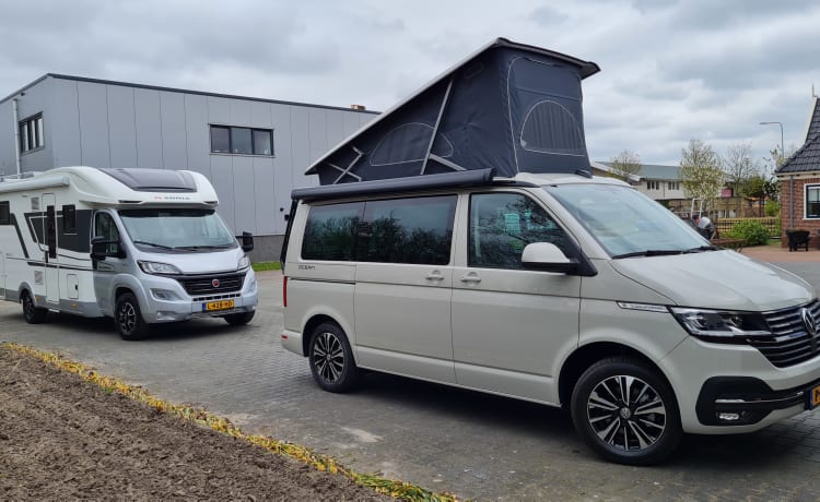 VW T6.1 California Ocean automaat – Très, luxueux, beau VW T6.1 California Ocean avec toit relevable à partir de 2021