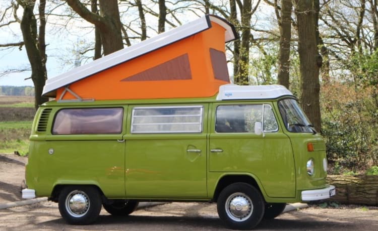 Westfalia – Beau camping-car classique à louer! Louer un ancien VW Van - T2 Westfalia