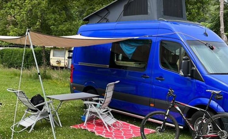 Ideal bus camper for adventure or family with children 