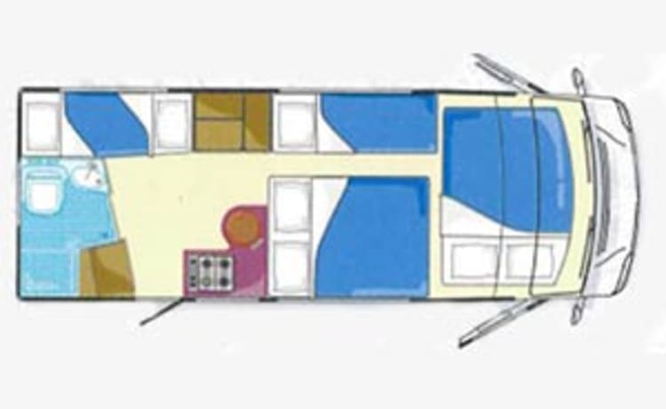 Schöner und super geräumiger 6-Personen-Familiencamper komplett ausgestattet