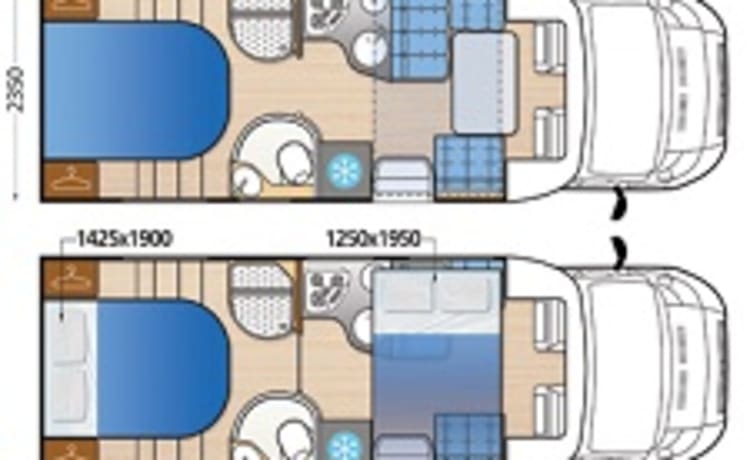 Luxe ruime 4p camper met Queensbed en Hefbed