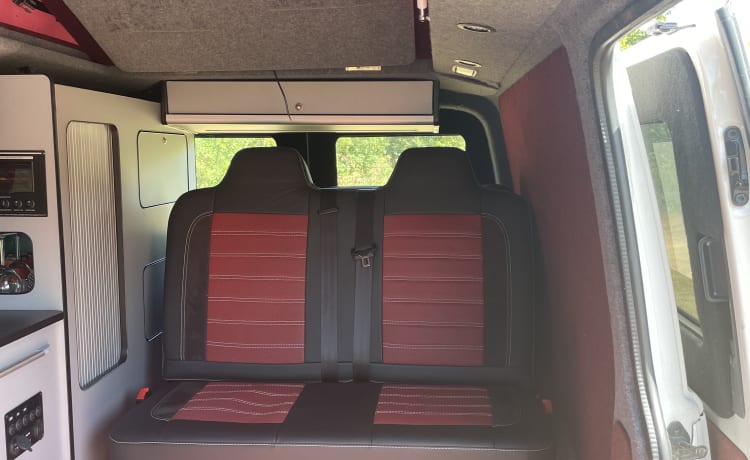 4-Bett-Volkswagen-Wohnmobil T6 LWB 2018 neue Konvention