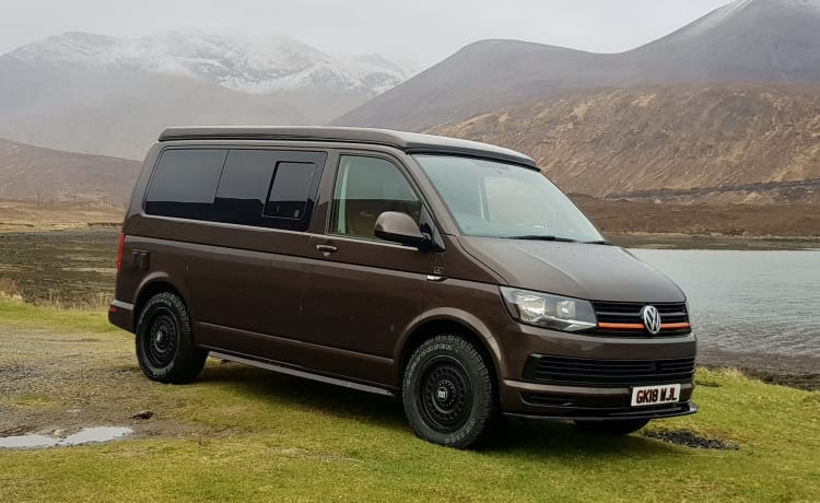 Camping-car VW T6 impeccablement converti professionnellement