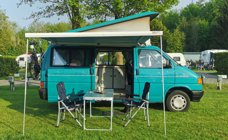 Olli – VW T4 Westfalia, instapklaar en zelfvoorzienend