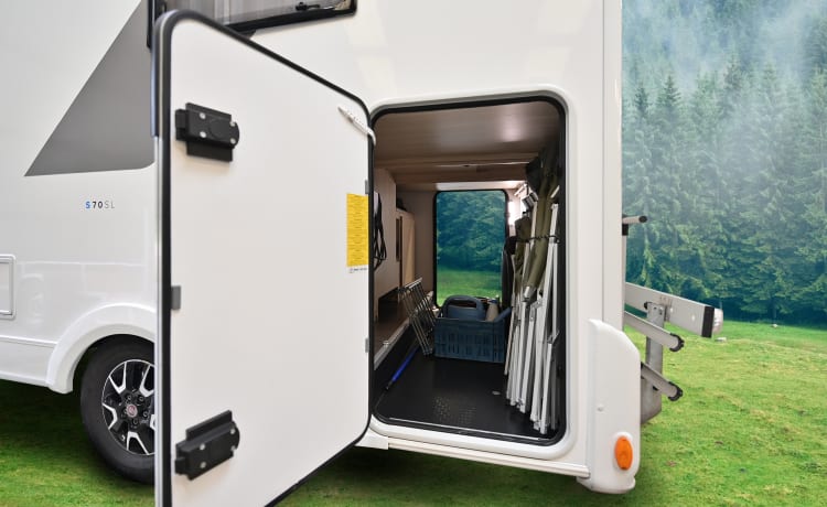 de Club camper – NUOVO camper di lusso per 5 persone, incluso inventario e assicurazione