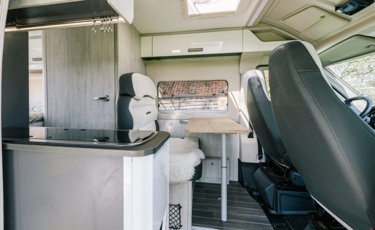 Jackie's hut – Schöner Peugeot Camperbus, 150 PS