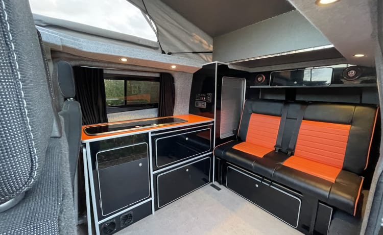 4-berth Ford Transit Custom Campervan (2015) with pop-top roof