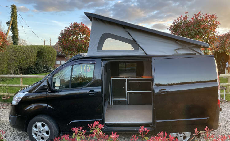 4-berth Ford Transit Custom Campervan (2015) with pop-top roof