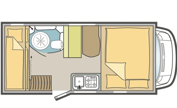 Simba – Citroen HY Retro alcove by Hobby with bunk beds